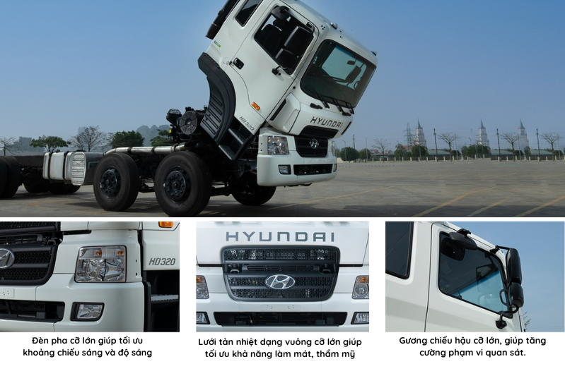 Ngoại thất của xe Hyundai HD320
