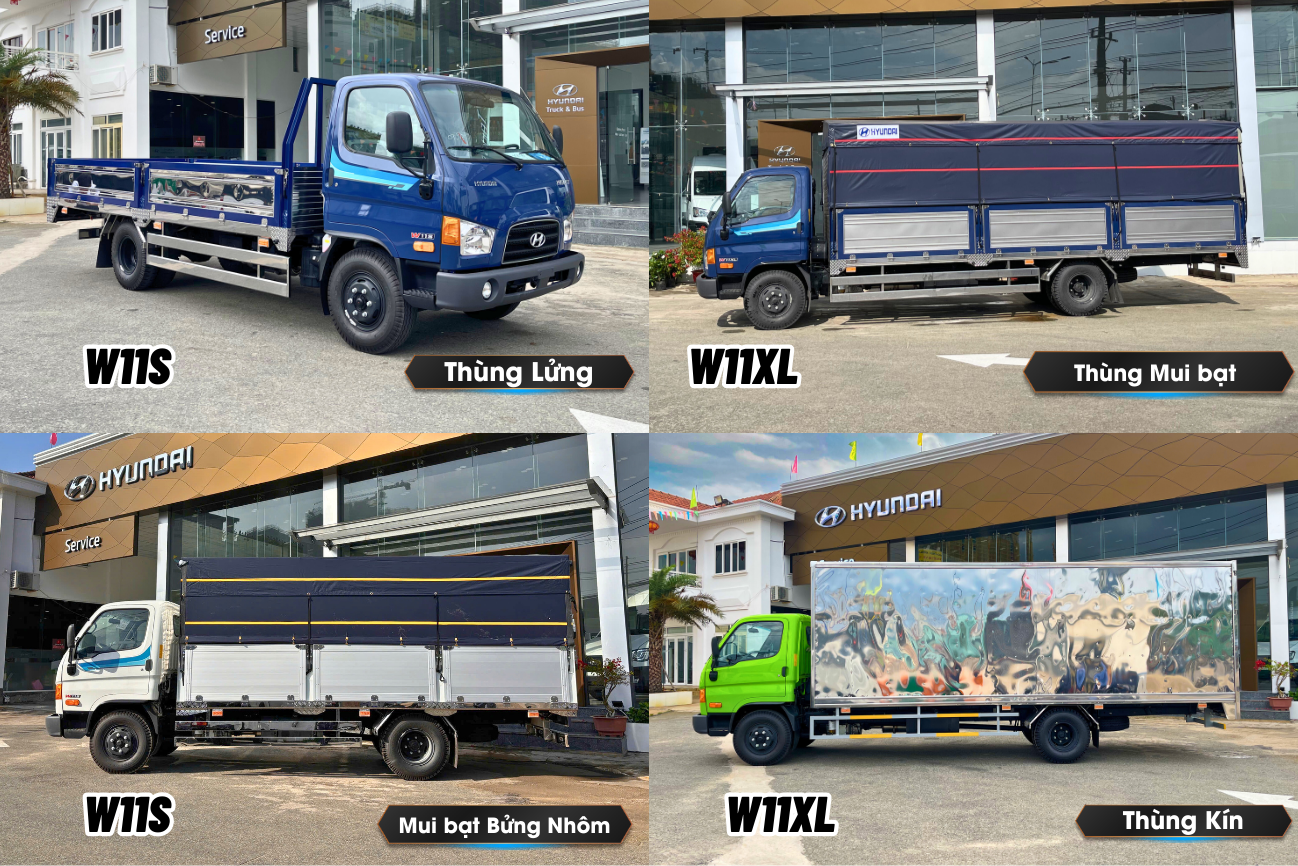 W11 Series và các loại thùng tại Hyundai Thiên Phát Đạt