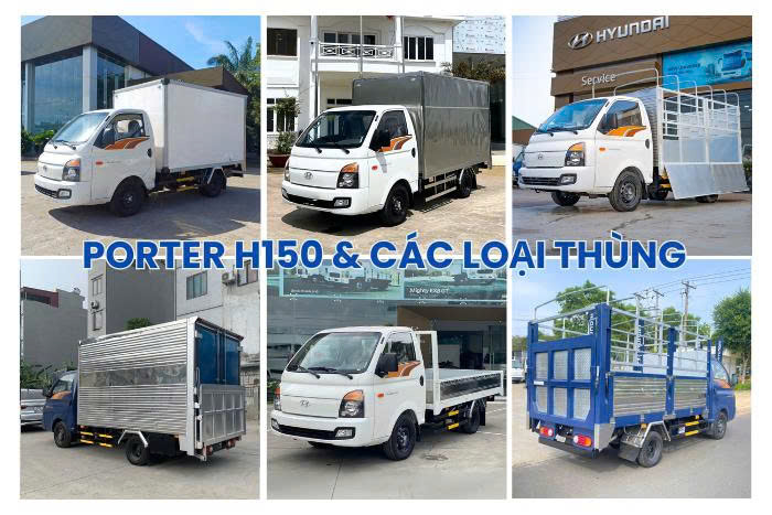New Porter H150 và các loại thùng tại Hyundai Thiên Phát Đạt