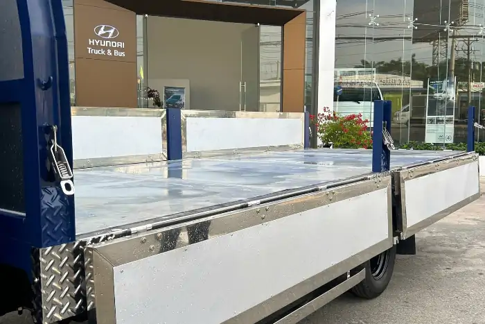Quy cách thùng lửng của Mighty N250SL tại Hyundai Thiên Phát Đạt