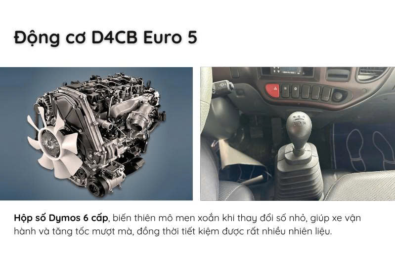 Động cơ của Mighty N500 Series tại Hyundai Thiên Phát Đạt 