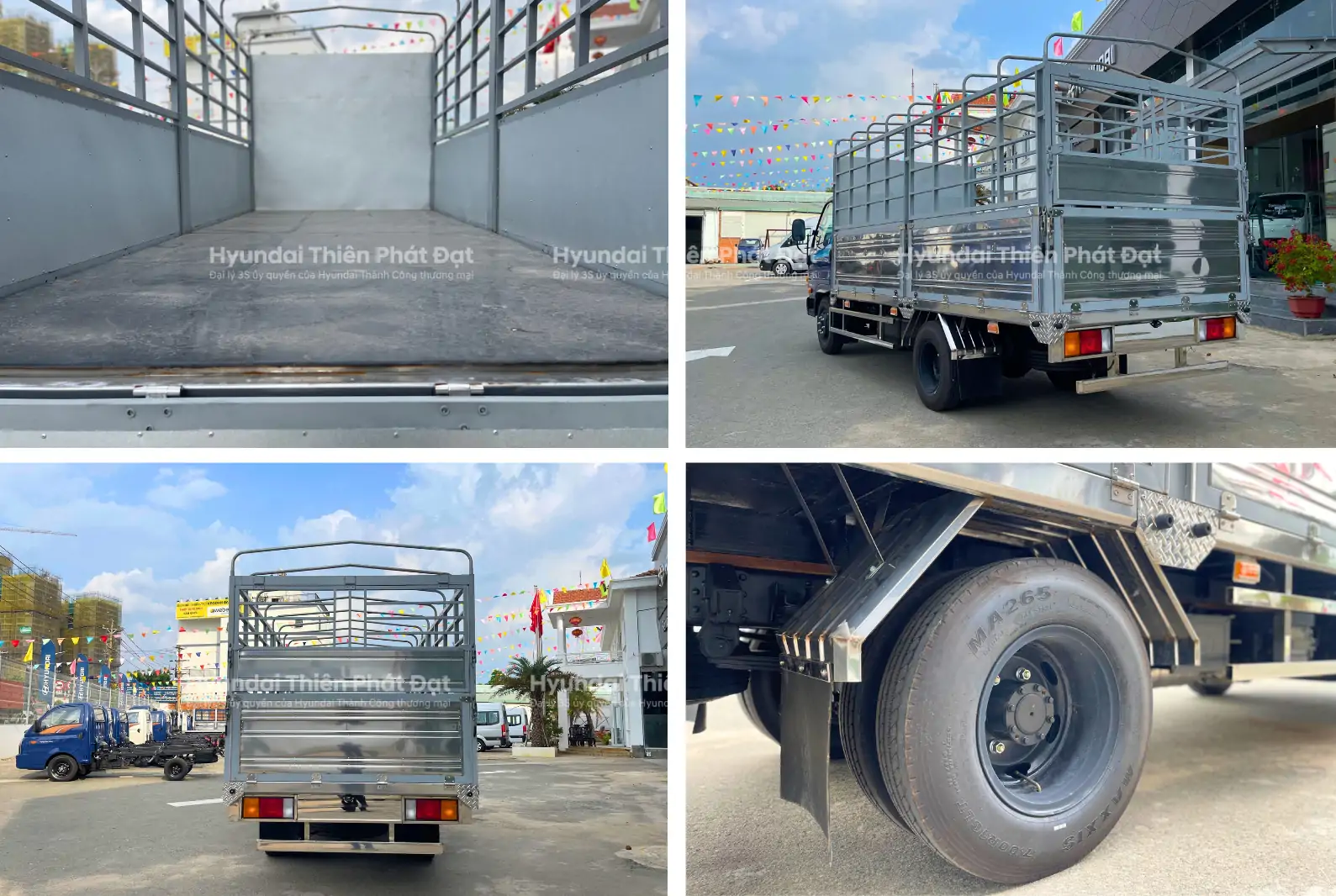 Quy cách thùng mui bạt của Mighty N650L tại Hyundai Thiên Phát Đạt