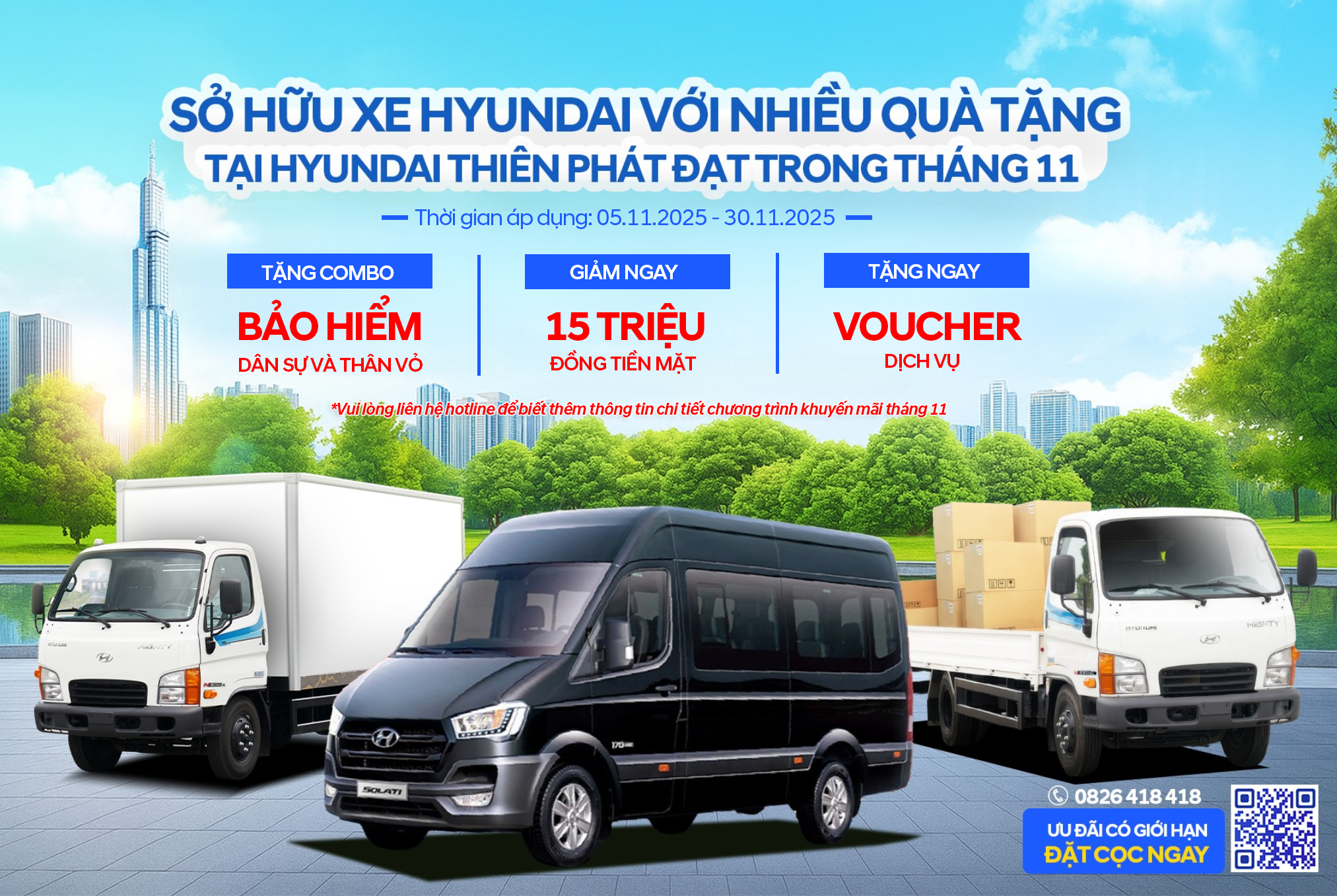 ƯU ĐÃI THÁNG 11 TẠI HYUNDAI THIÊN PHÁT ĐẠT