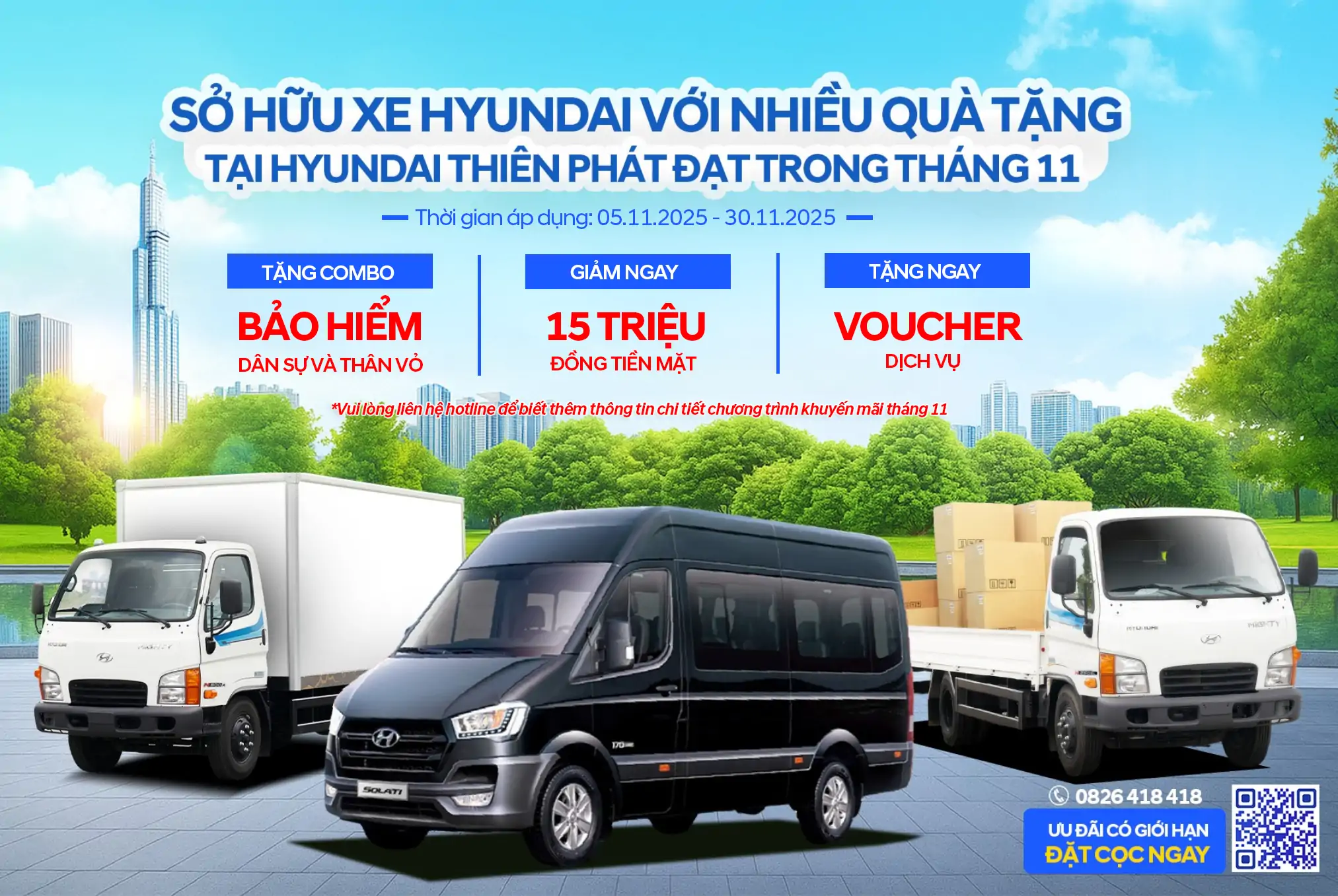 ƯU ĐÃI THÁNG 11 TẠI HYUNDAI THIÊN PHÁT ĐẠT