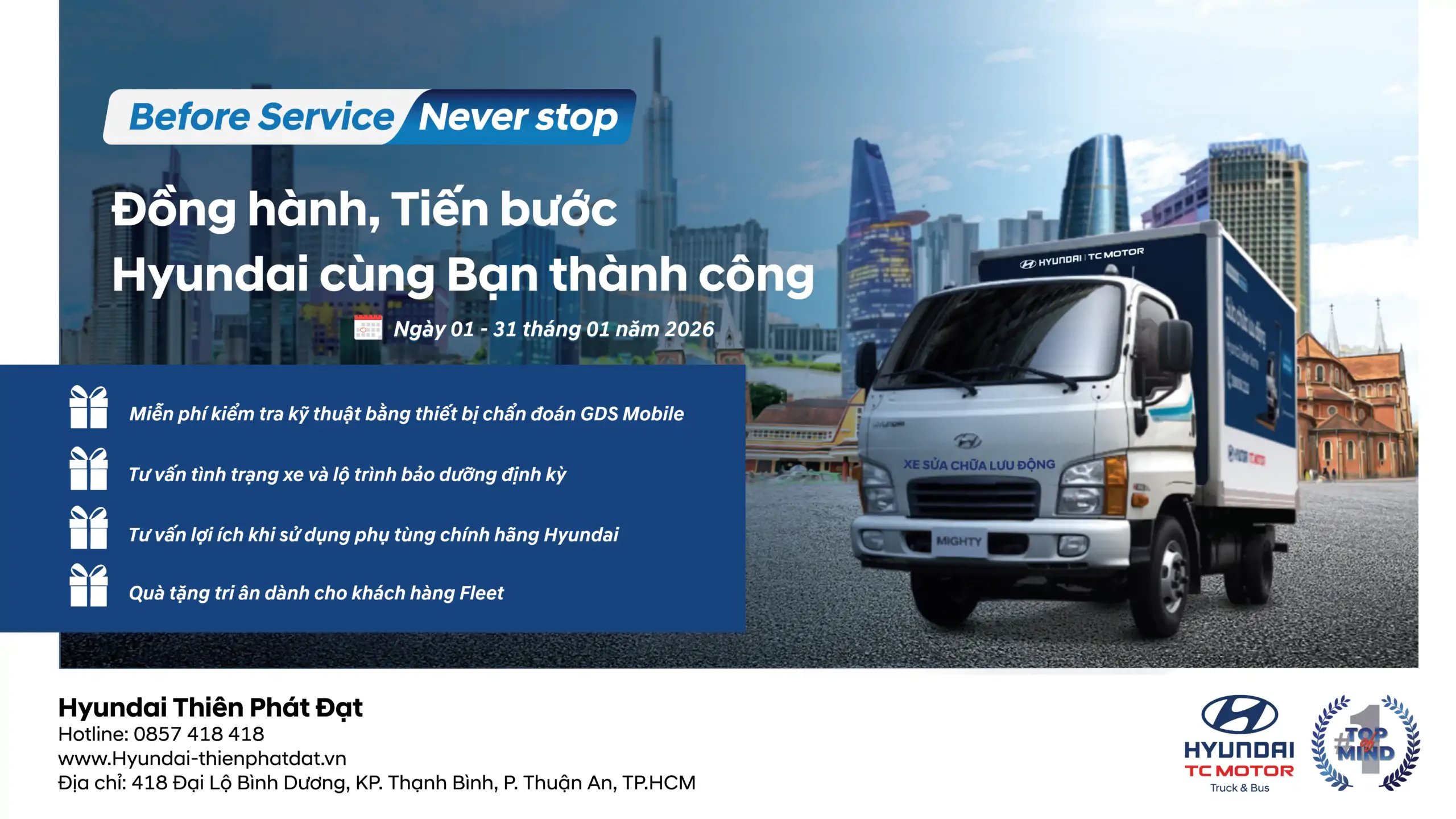 CHĂM SÓC KHÁCH HÀNG FLEET – ĐỒNG HÀNH TIẾN BƯỚC – HYUNDAI CÙNG BẠN PHÁT TRIỂN
