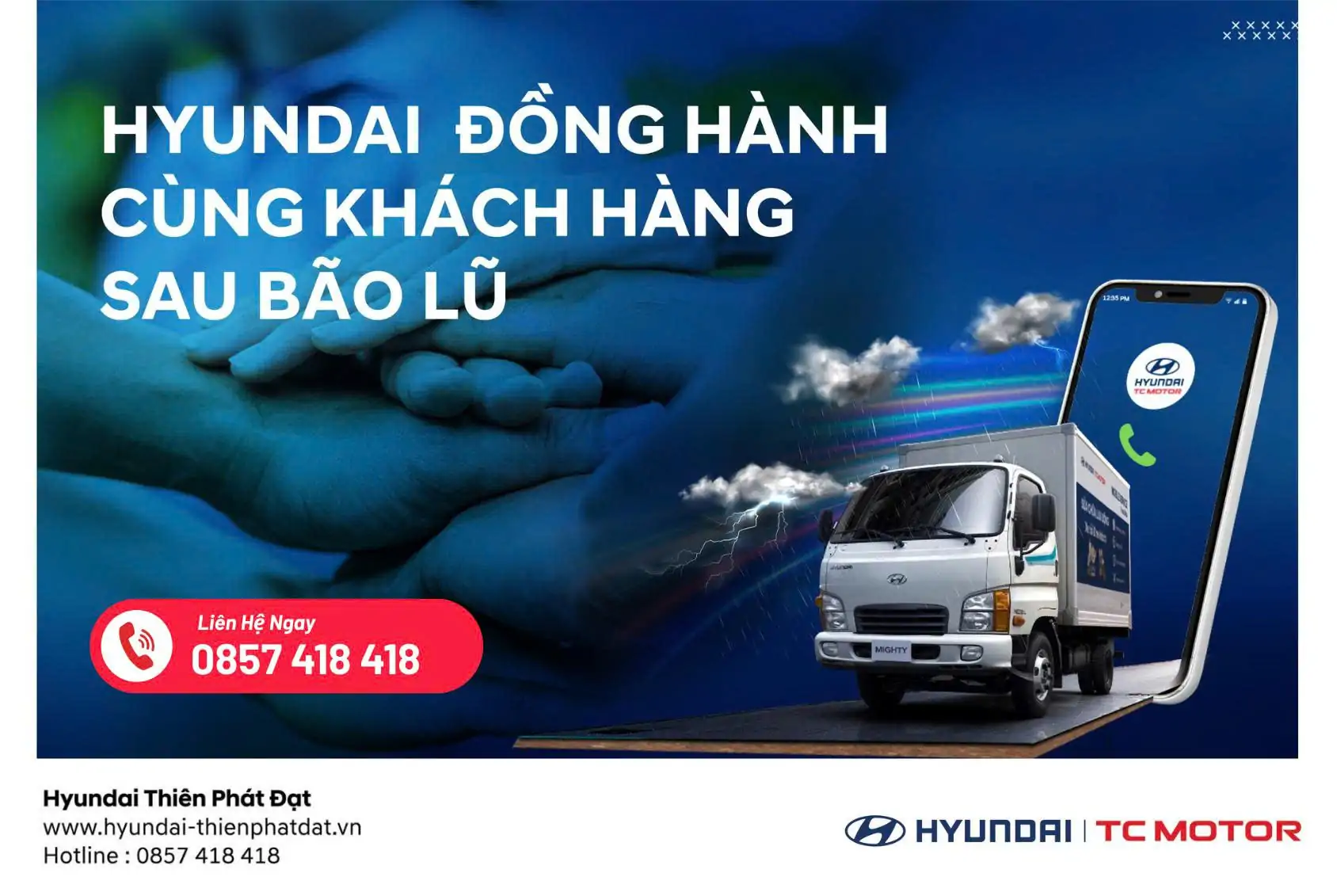 HYUNDAI ĐỒNG HÀNH CÙNG KHÁCH HÀNG SAU LŨ LỤT