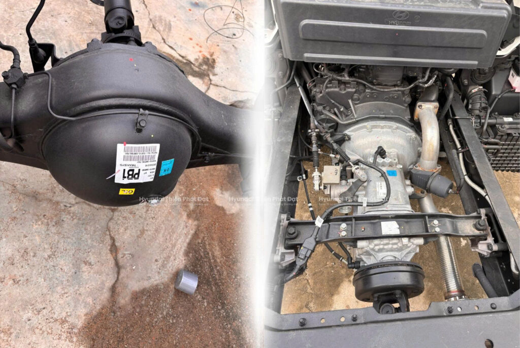 Cầu và hộp số của Hyundai EX11XL tại Hyundai Thiên Phát Đạt