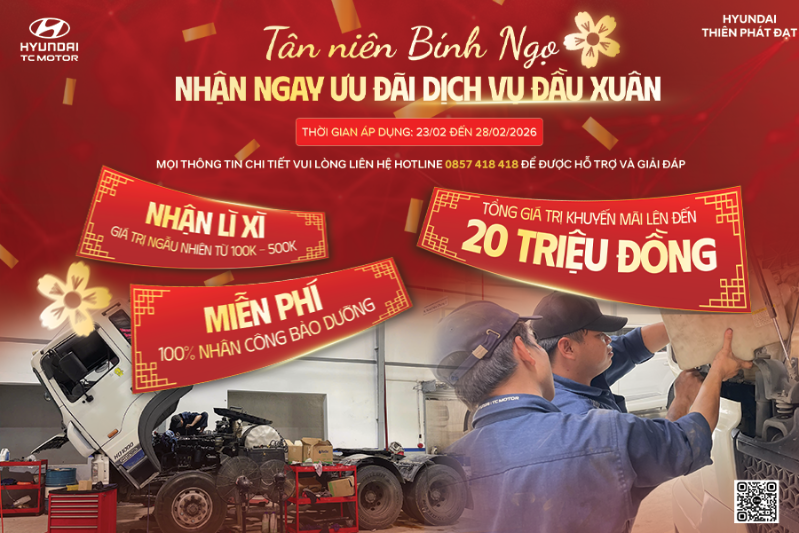 XƯỞNG DỊCH VỤ HYUNDAI THIÊN PHÁT ĐẠT TUNG ƯU ĐÃI LÊN ĐẾN 20 TRIỆU ĐỒNG