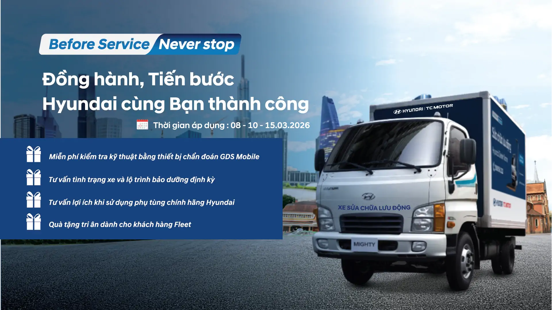 HYUNDAI THIÊN PHÁT ĐẠT TRIỂN KHAI CHƯƠNG TRÌNH CHĂM SÓC KHÁCH HÀNG FLEET