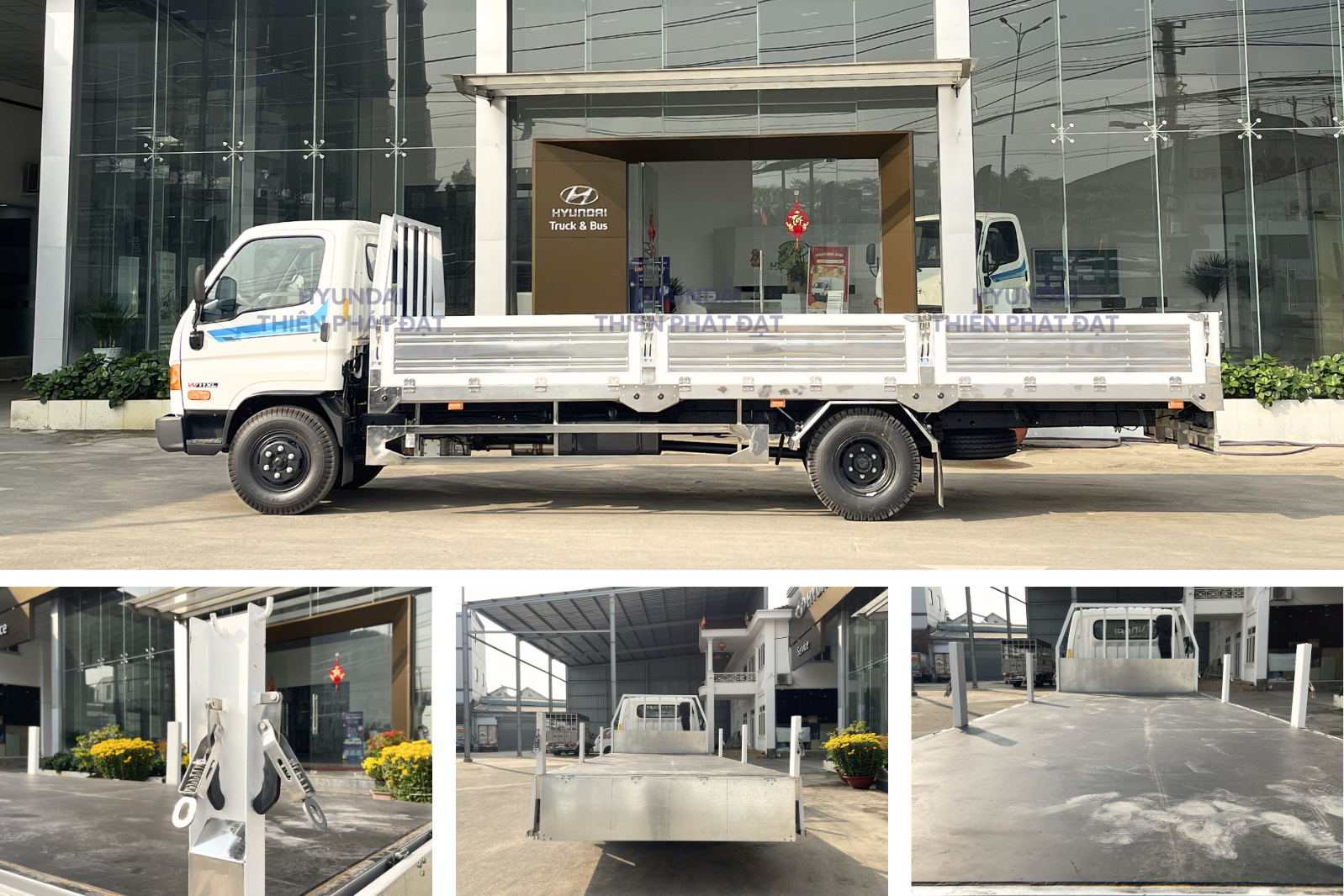 Quy cách thùng lửng của Hyundai W11XL tại Hyundai Thiên Phát Đạt