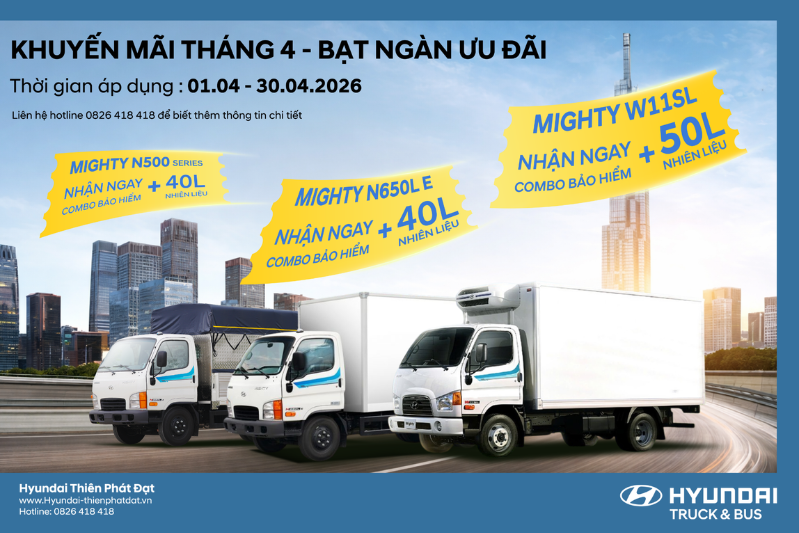 ƯU ĐÃI THÁNG 4 – NHẬN NGAY 40L DẦU KHI MUA XE TẠI HYUNDAI THIÊN PHÁT ĐẠT