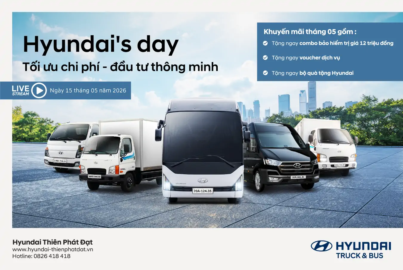 HYUNDAI’S DAY THÁNG 5: TỐI ƯU CHI PHÍ – ĐẦU TƯ THÔNG MINH CÙNG HYUNDAI THIÊN PHÁT ĐẠT