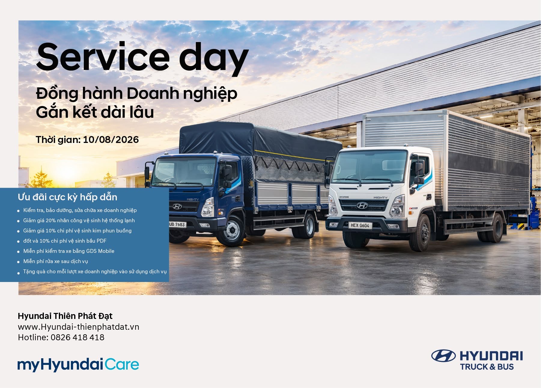 [SERVICE DAY 10/08] CHĂM SÓC XE DOANH NGHIỆP – BẢO DƯỠNG ĐÚNG LÚC, AN TÂM VẬN HÀNH
